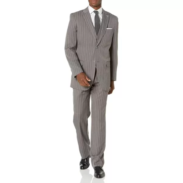 Stacy Adams Mens Mars Vested 3 Piece SuitGreyWhite