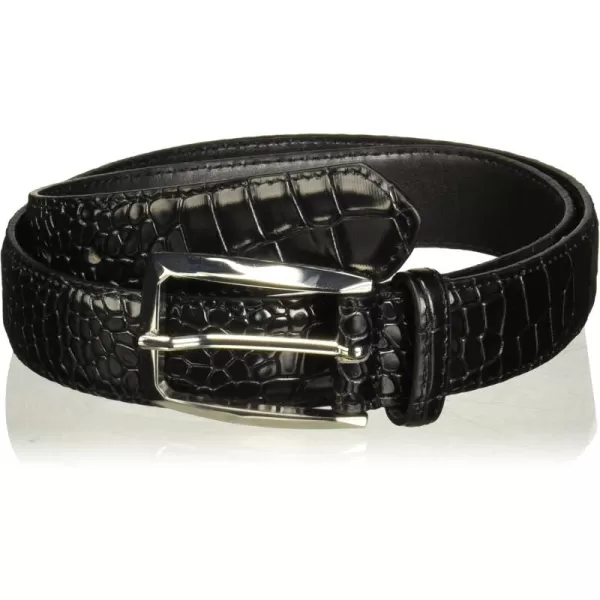 Stacy Adams Mens Ozzie Croc Embossed BeltBlack