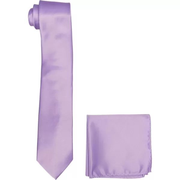 Stacy Adams Mens Satin solid Tie SetLilac