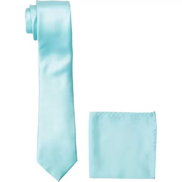 Stacy Adams Mens Satin solid Tie SetMint