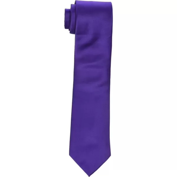 Stacy Adams Mens Satin solid Tie SetPurple