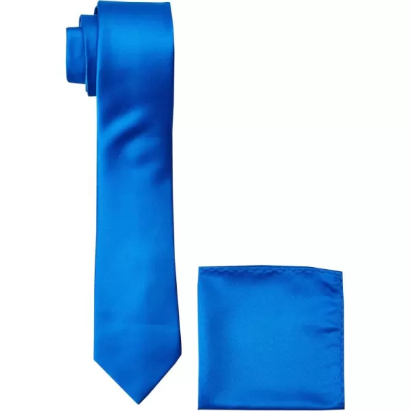 Stacy Adams Mens Satin solid Tie SetRoyal