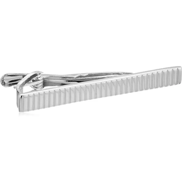 Stacy Adams Mens Silver Line Design Tie Bar One Size