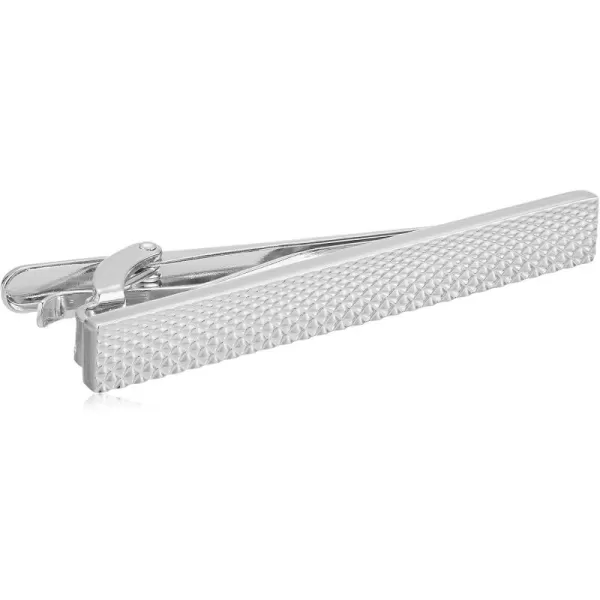 Stacy Adams Mens Silver Textured Tie Bar One Size