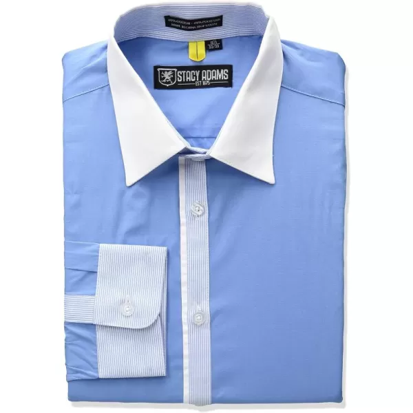 Stacy Adams Mens Slim Fit Amsterdam Dress ShirtCerulean