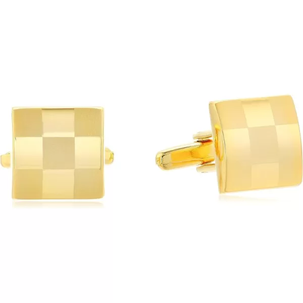 Stacy Adams Mens Square with Checkerboard Pattern Cuff Links