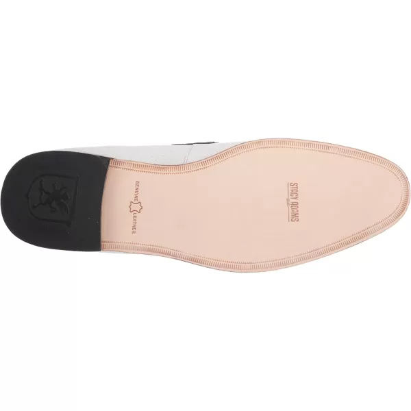 STACY ADAMS Mens Bianchi Tassel Slipon LoaferBlack and White