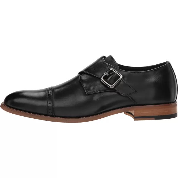 STACY ADAMS Mens Desmond Cap Toe Monk Strap LoaferBlack