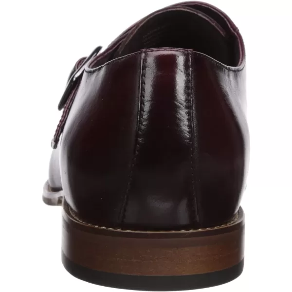 STACY ADAMS Mens Desmond Cap Toe Monk Strap LoaferBurgundy