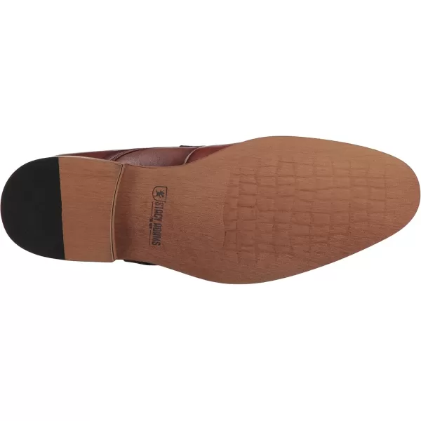 STACY ADAMS Mens Desmond Cap Toe Monk Strap LoaferCognac