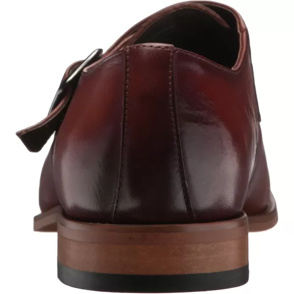 STACY ADAMS Mens Desmond Cap Toe Monk Strap LoaferCognac