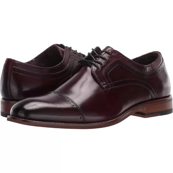STACY ADAMS Mens Dickinson CapToe Laceup OxfordBurgundy 