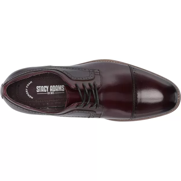 STACY ADAMS Mens Dickinson CapToe Laceup OxfordBurgundy 