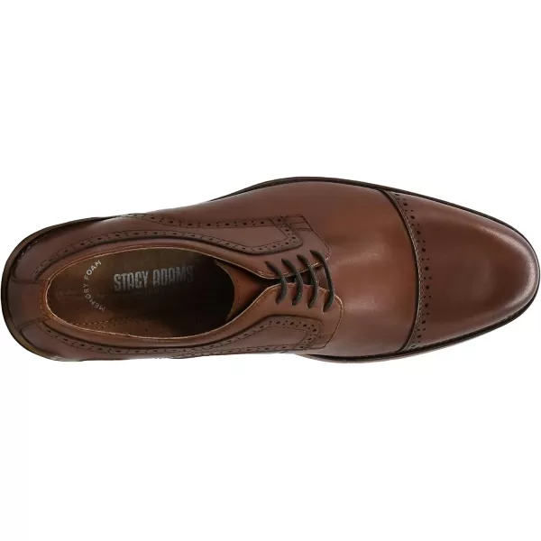STACY ADAMS Mens Dickinson CapToe Laceup OxfordChocolate