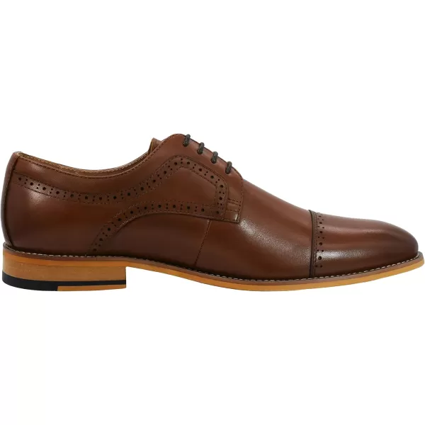 STACY ADAMS Mens Dickinson CapToe Laceup OxfordChocolate