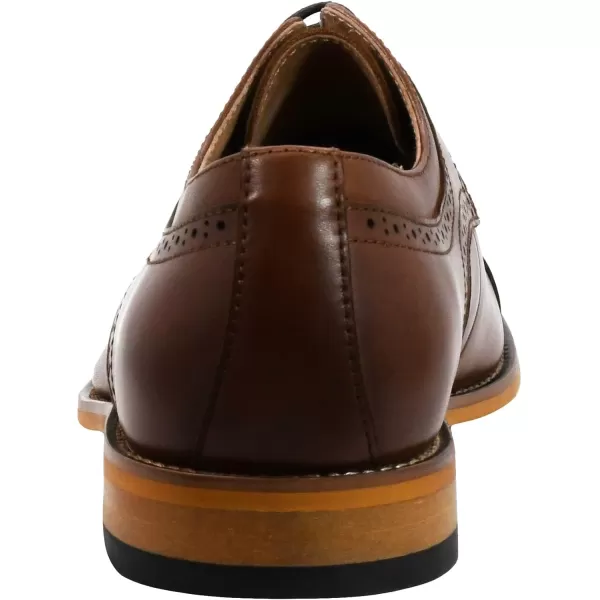 STACY ADAMS Mens Dickinson CapToe Laceup OxfordChocolate