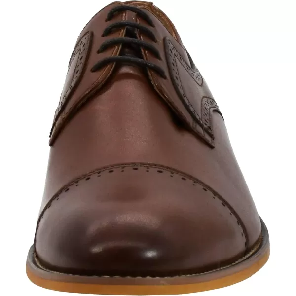 STACY ADAMS Mens Dickinson CapToe Laceup OxfordChocolate