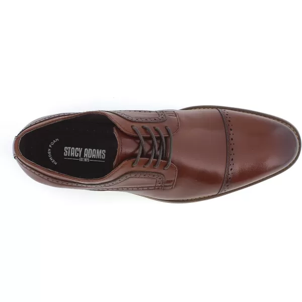 STACY ADAMS Mens Dickinson CapToe Laceup OxfordCognac