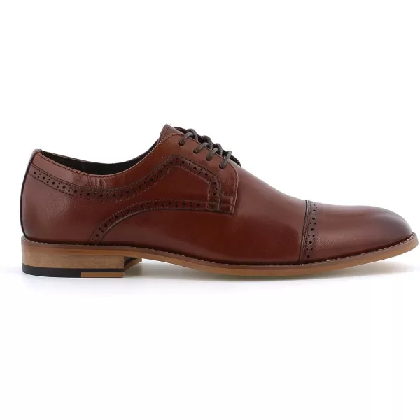 STACY ADAMS Mens Dickinson CapToe Laceup OxfordCognac