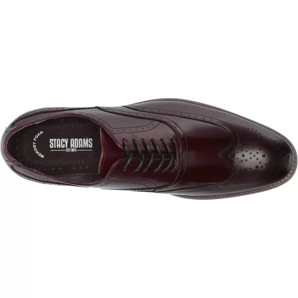 STACY ADAMS Mens Dunbar Wingtip OxfordBurgundy