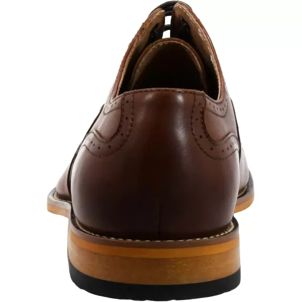 STACY ADAMS Mens Dunbar Wingtip OxfordChocolate