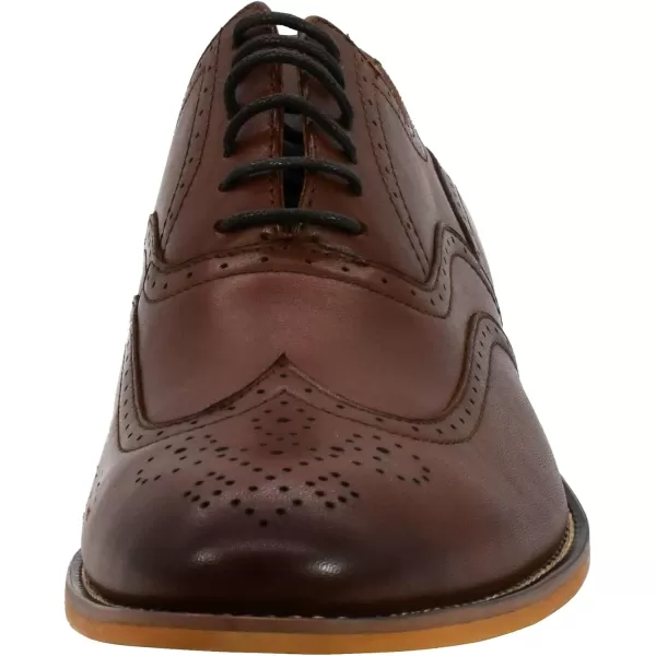 STACY ADAMS Mens Dunbar Wingtip OxfordChocolate