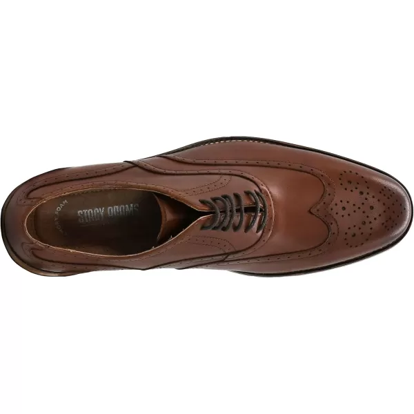 STACY ADAMS Mens Dunbar Wingtip OxfordChocolate