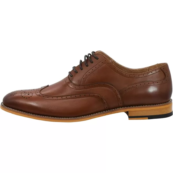 STACY ADAMS Mens Dunbar Wingtip OxfordChocolate