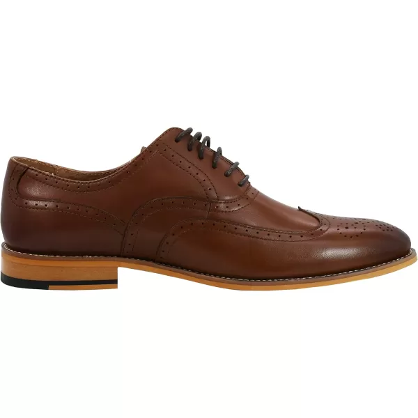 STACY ADAMS Mens Dunbar Wingtip OxfordChocolate