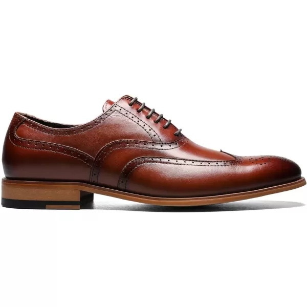 STACY ADAMS Mens Dunbar Wingtip OxfordCognac