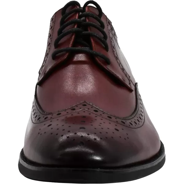 STACY ADAMS Mens Garrison Wingtip OxfordBurgundy