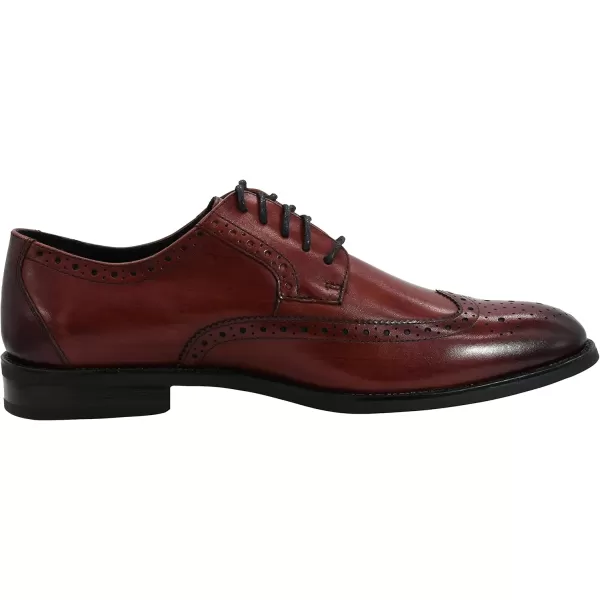 STACY ADAMS Mens Garrison Wingtip OxfordBurgundy