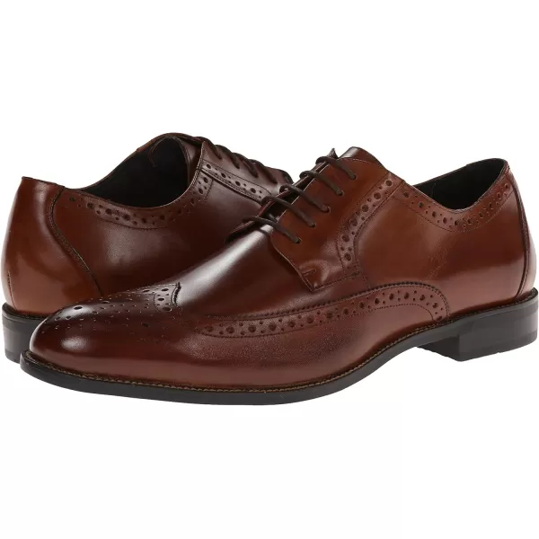 STACY ADAMS Mens Garrison Wingtip OxfordCognac