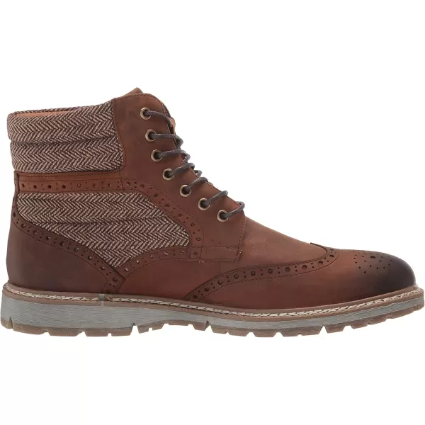 STACY ADAMS Mens Granger Wingtip Laceup Boot FashionBrown Crazy Horse
