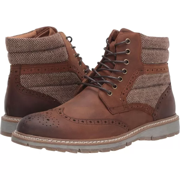 STACY ADAMS Mens Granger Wingtip Laceup Boot FashionBrown Crazy Horse