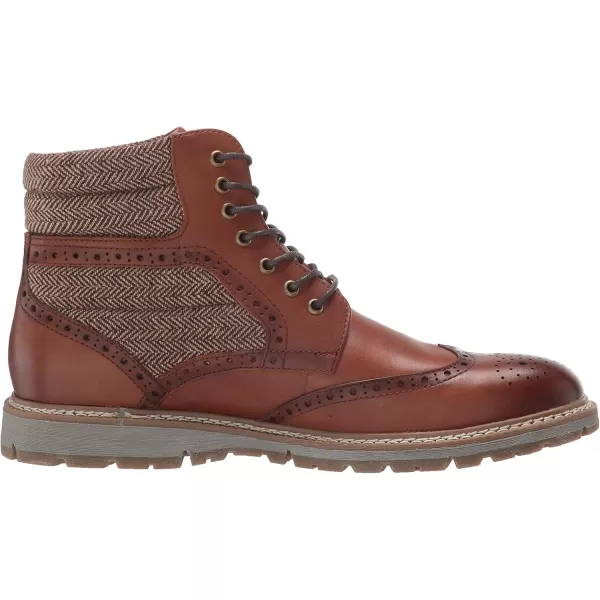 STACY ADAMS Mens Granger Wingtip Laceup Boot FashionPecan