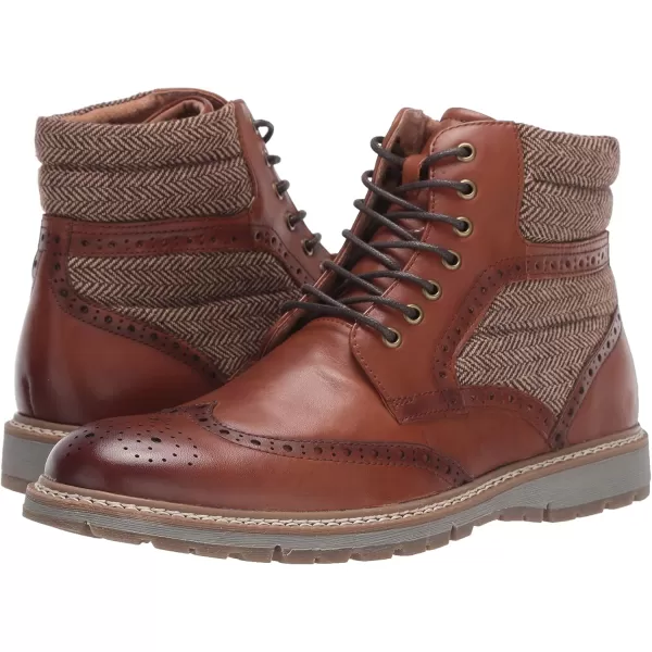 STACY ADAMS Mens Granger Wingtip Laceup Boot FashionPecan