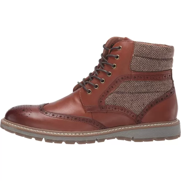 STACY ADAMS Mens Granger Wingtip Laceup Boot FashionPecan