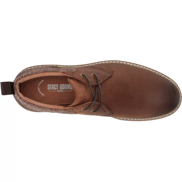 STACY ADAMS Mens Grantley Chukka Laceup BootBrown Crazy Horse