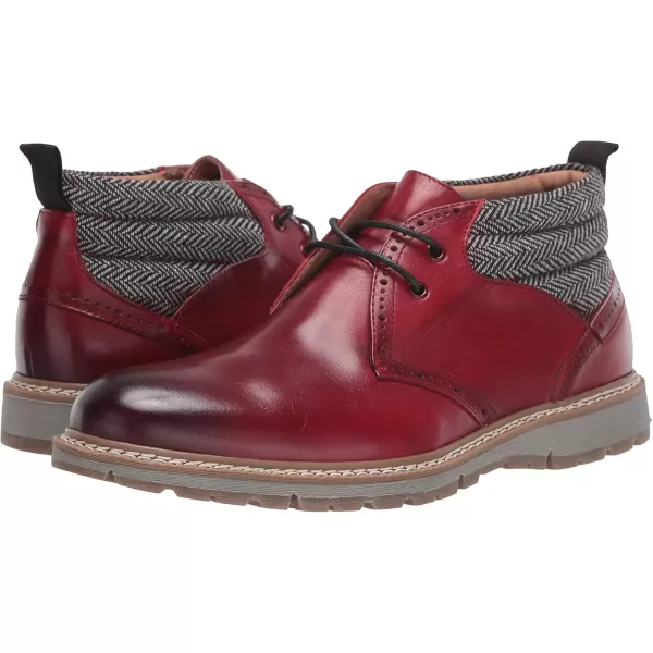 STACY ADAMS Mens Grantley Chukka Laceup BootCranberry