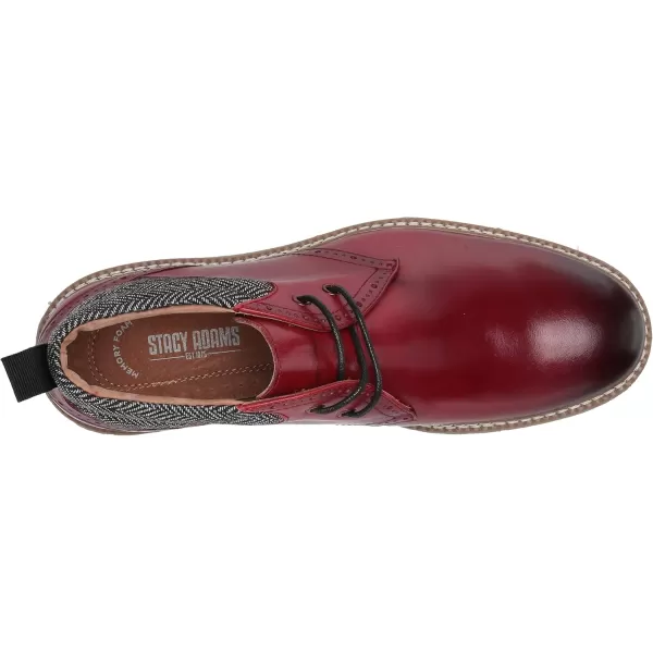 STACY ADAMS Mens Grantley Chukka Laceup BootCranberry