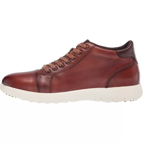 STACY ADAMS Mens Harlow Cap Toe Mid Laceup SneakerCognac