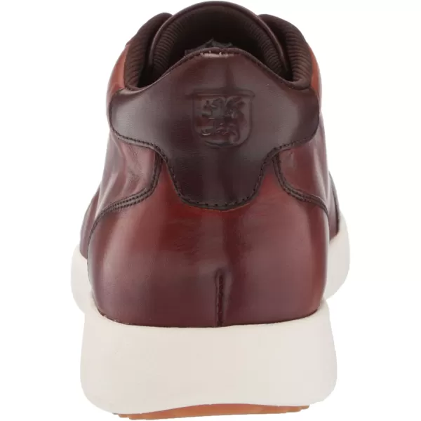 STACY ADAMS Mens Harlow Cap Toe Mid Laceup SneakerCognac
