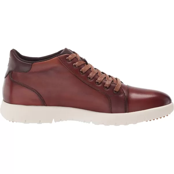 STACY ADAMS Mens Harlow Cap Toe Mid Laceup SneakerCognac