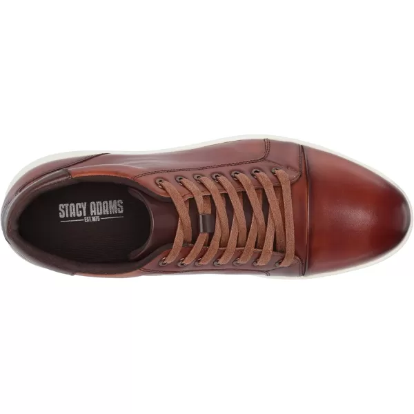 STACY ADAMS Mens Harlow Cap Toe Mid Laceup SneakerCognac