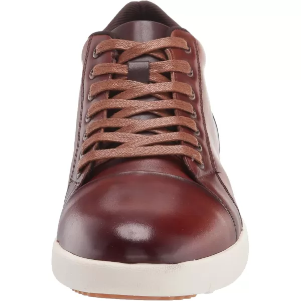 STACY ADAMS Mens Harlow Cap Toe Mid Laceup SneakerCognac