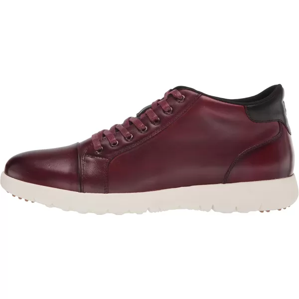 STACY ADAMS Mens Harlow Cap Toe Mid Laceup SneakerPomegrante