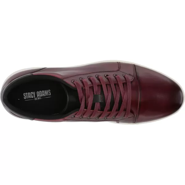 STACY ADAMS Mens Harlow Cap Toe Mid Laceup SneakerPomegrante