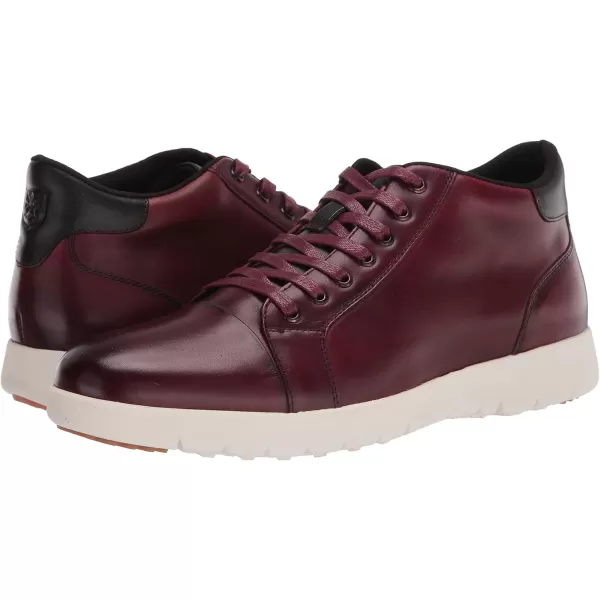 STACY ADAMS Mens Harlow Cap Toe Mid Laceup SneakerPomegrante