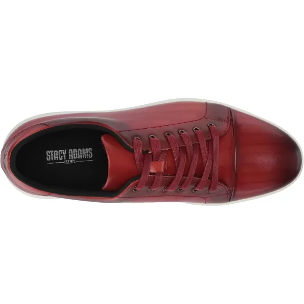 STACY ADAMS Mens Hawkins CapToe Laceup SneakerCranberry